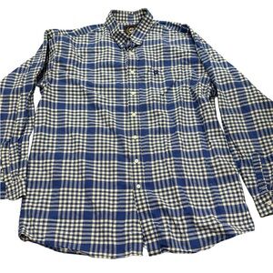 Cinch Blue and White Plaid Button Down Shirt